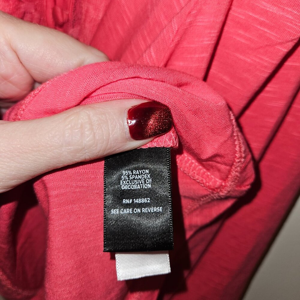 NWT Torrid Pink Fit & Flare Tank Top w Non-Working Buttons (3X) - Picture 7 of 9